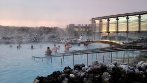 Iceland, Reykjavik, Blue Lagoon, Silica, Resort, Woman, Bathing, Laughing, Volcano, Volcanic Rock